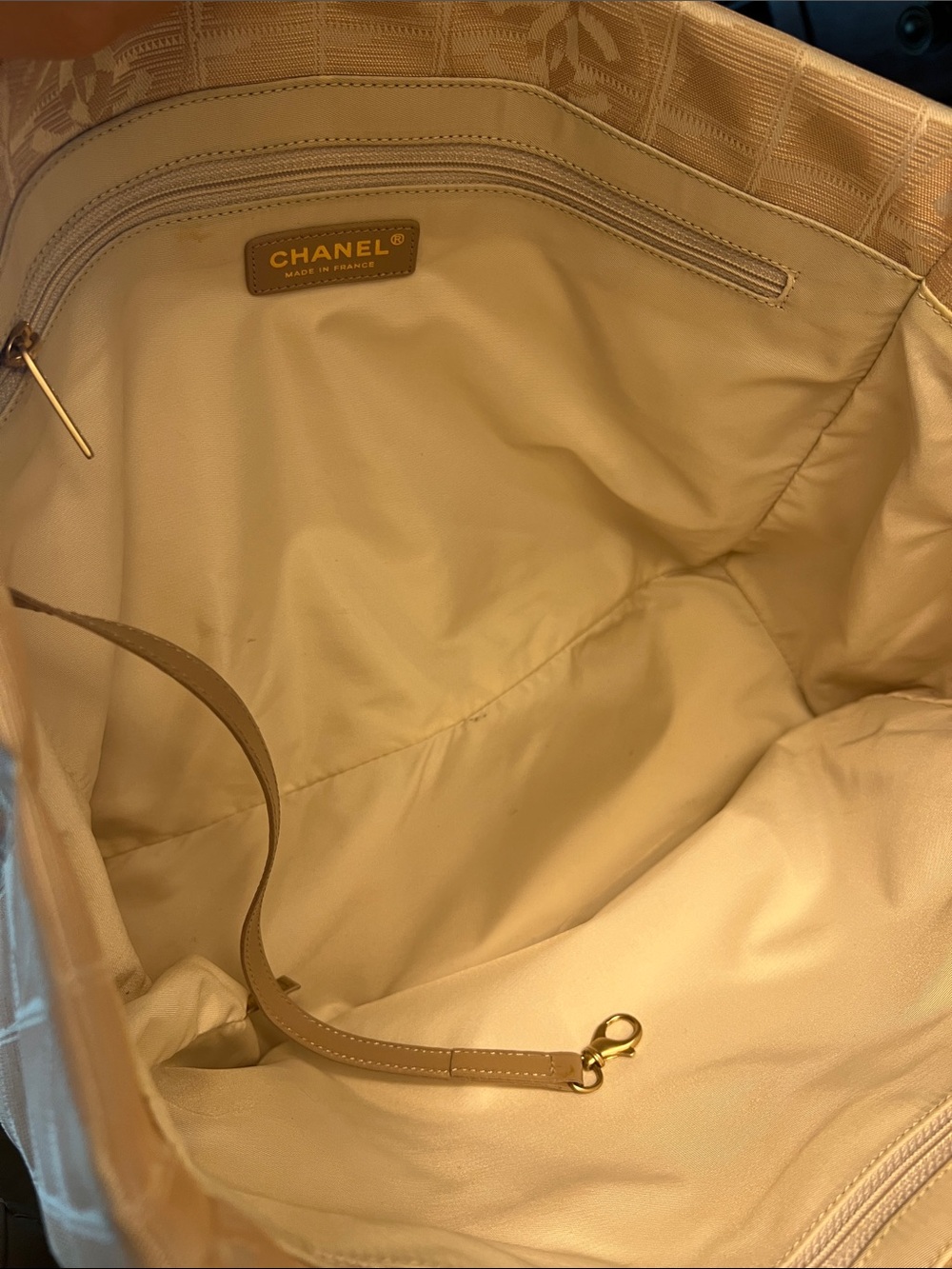 Authentic Chanel Beige/blush Canvas Tote Bag - Picture 16 of 17